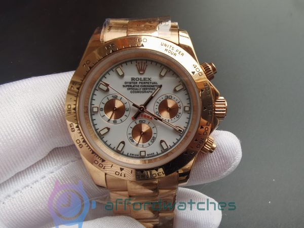 Rolex Daytona 116505 18k Everose Gold And Ivory Dial 40mm For Men Watch