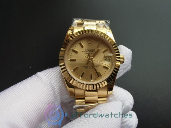Rolex Datejust 31mm 68278 Gold Dial And Yellow Gold For Women Watch