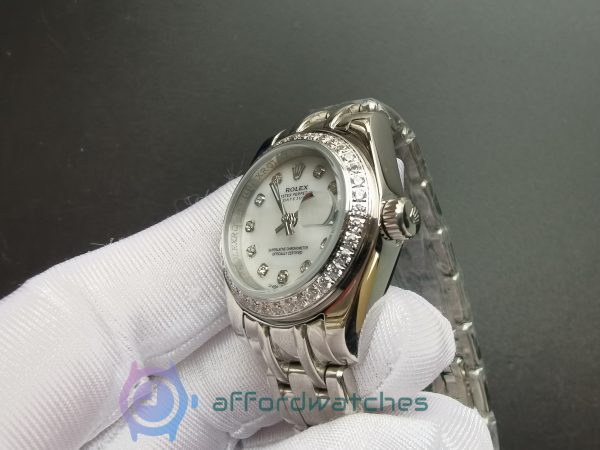 Rolex Pearlmaster 29mm 80299 White Dial And 18k White Gold For Women Watch