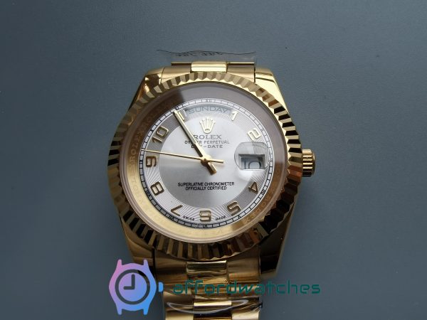 Rolex Day-date 41mm Yellow Gold Case Ivory / Cream Dial For Women Watch