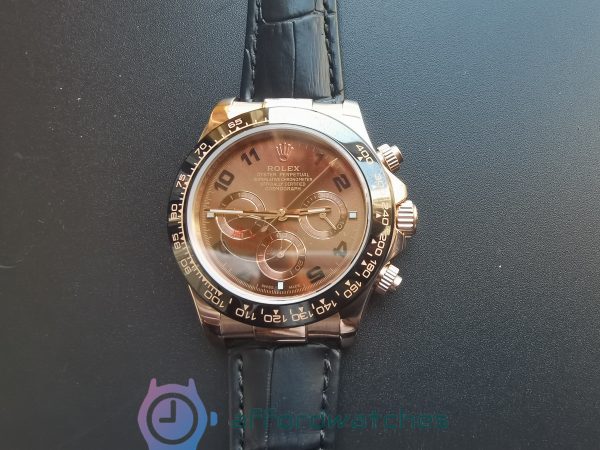 Rolex Daytona 116515 Ln Rose Gold Chocolate Arabic Dial 40mm For Men Watch